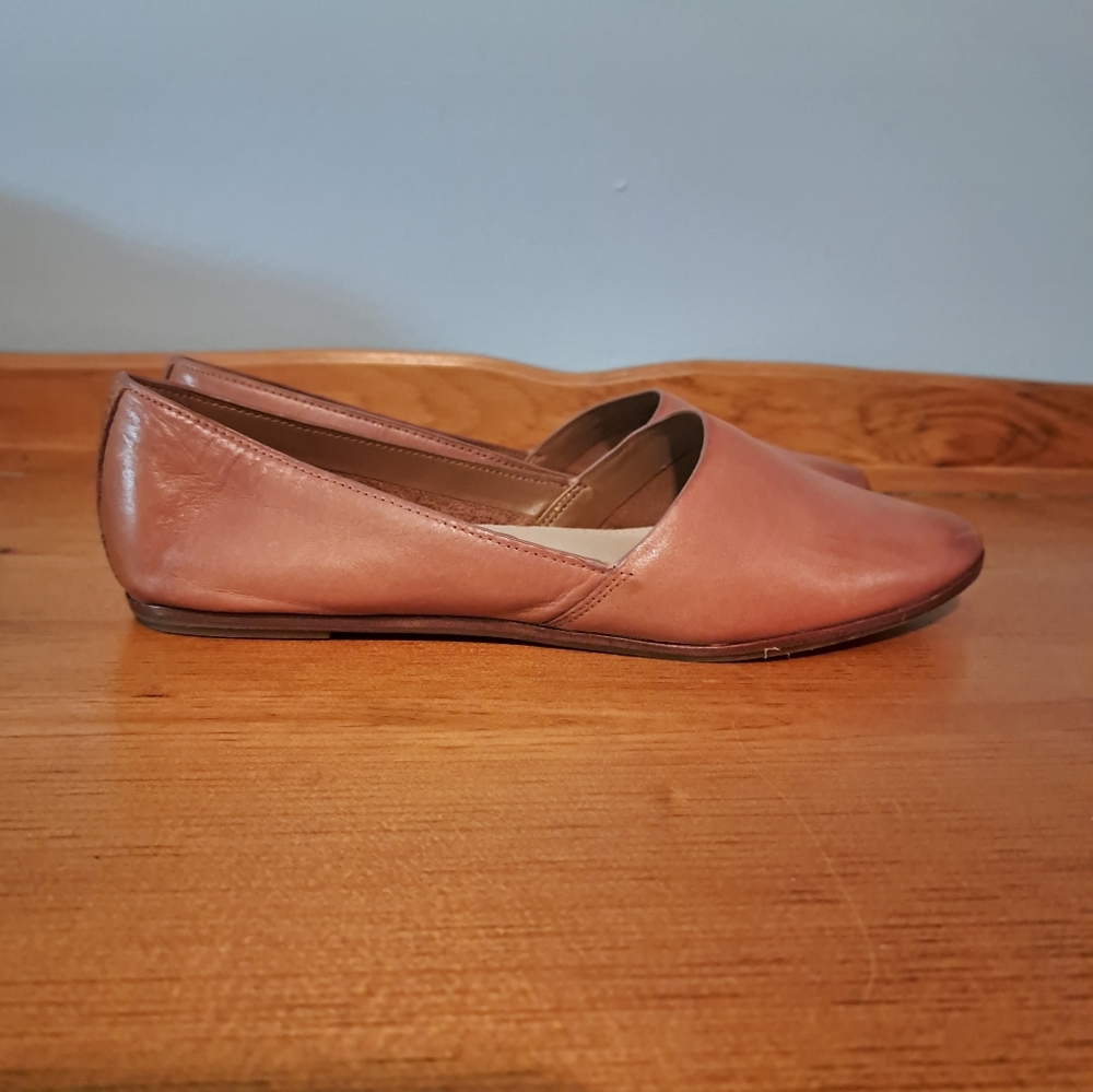 Aldo Blanchette Women's Leather Flats in Tan, Size 7